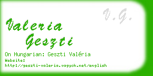 valeria geszti business card